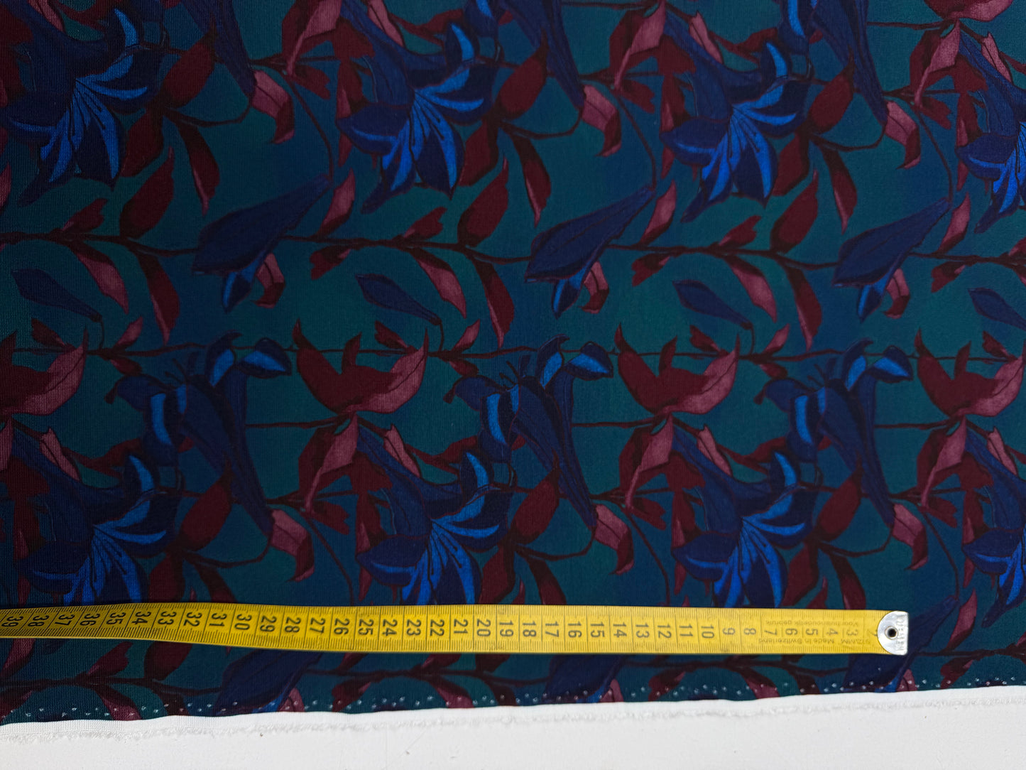 Exclusief dessin punta floral petrol small