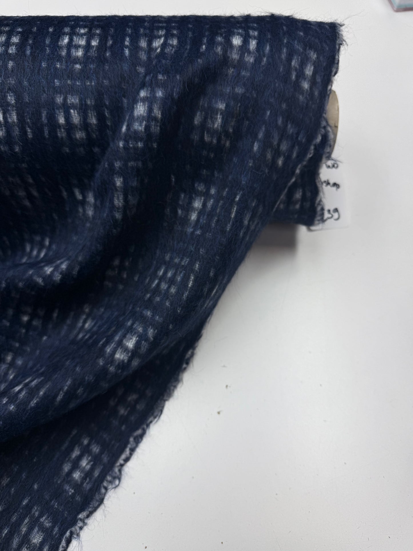 Wol mix furry ruit blauw