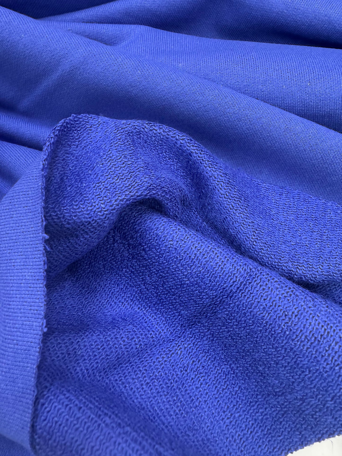 French Terry bio katoen paars blauw