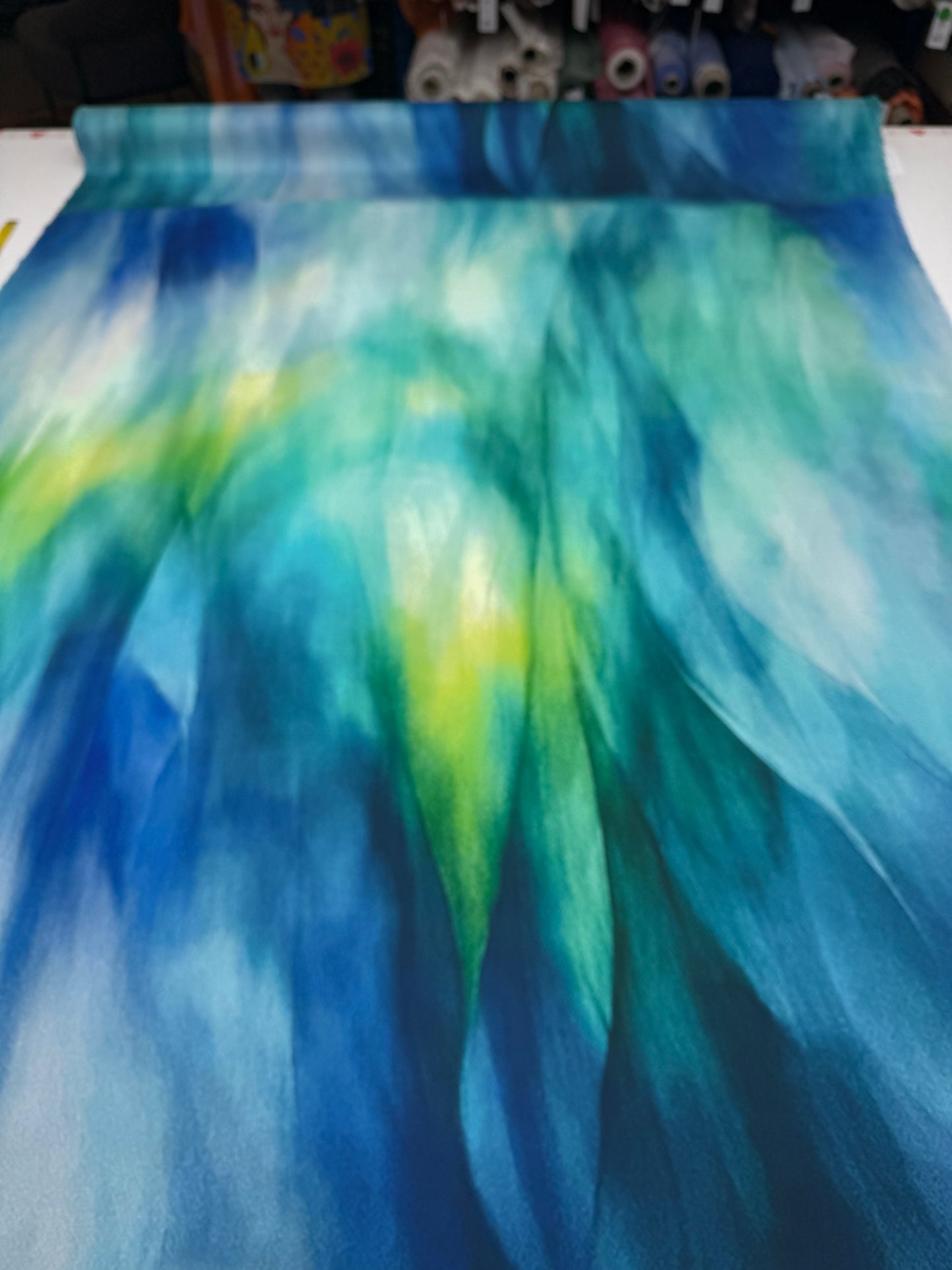 SS2026 zijden twill watery colors panel