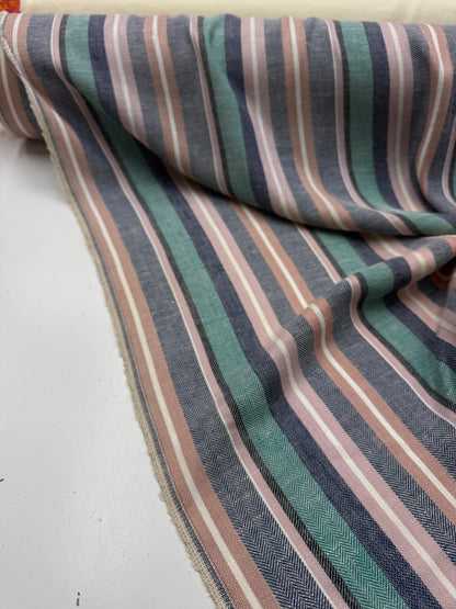 Katoen linnen streep jacquard geweven