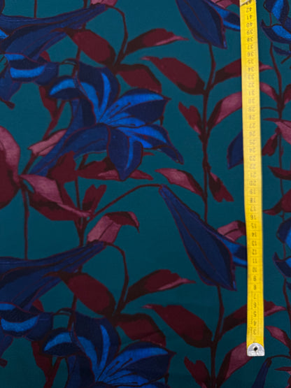 Exclusief dessin punta floral petrol large