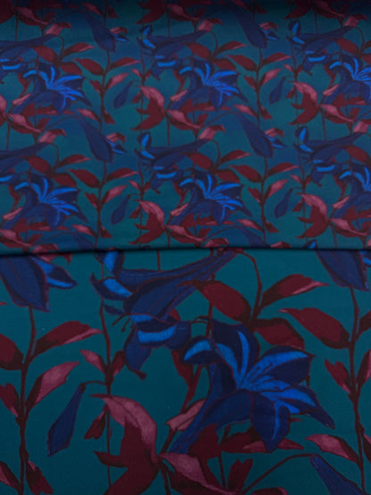 Exclusief dessin punta floral petrol large