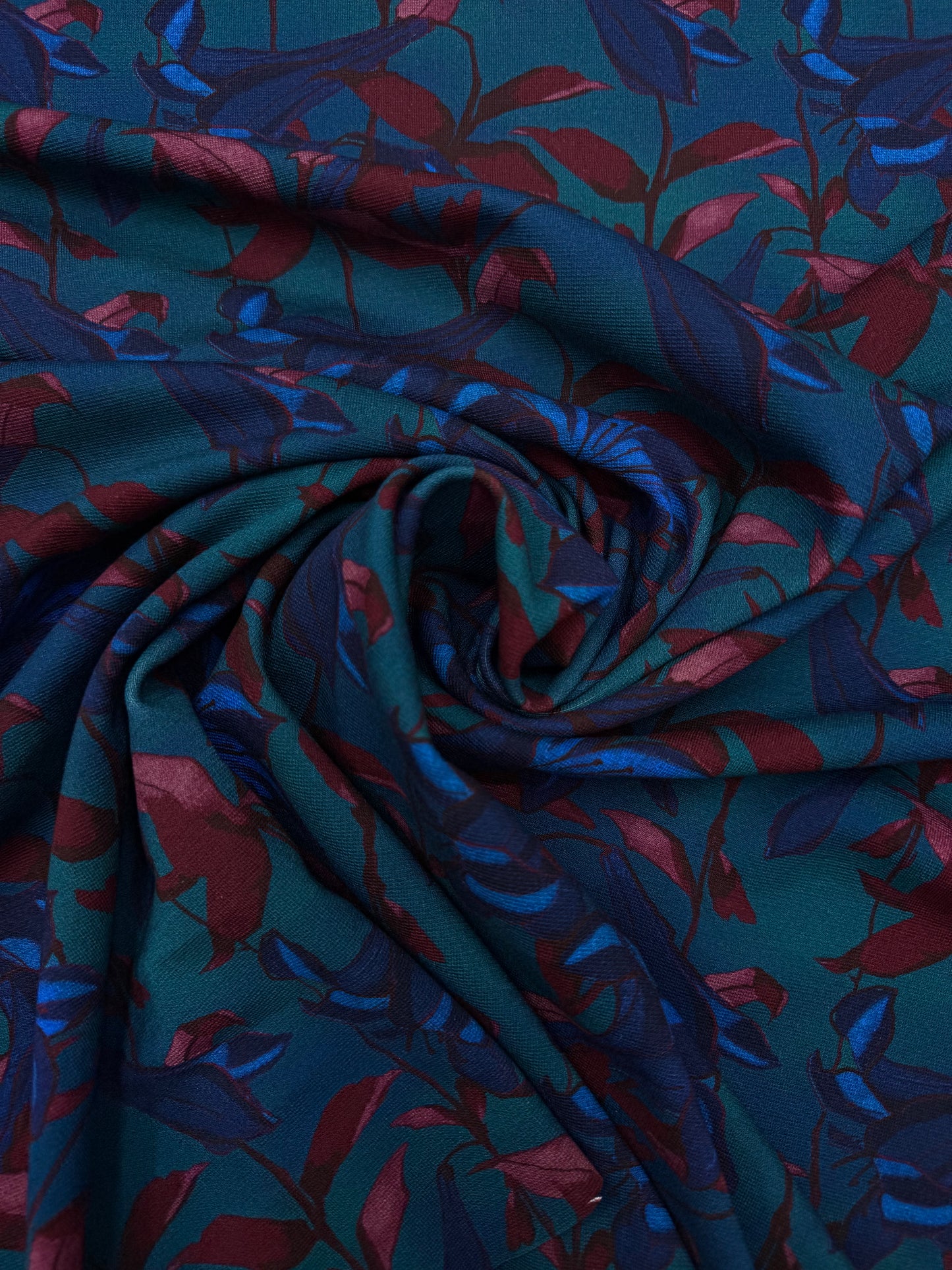 Exclusief dessin punta floral petrol small