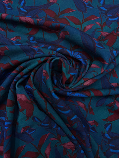 Exclusief dessin punta floral petrol small