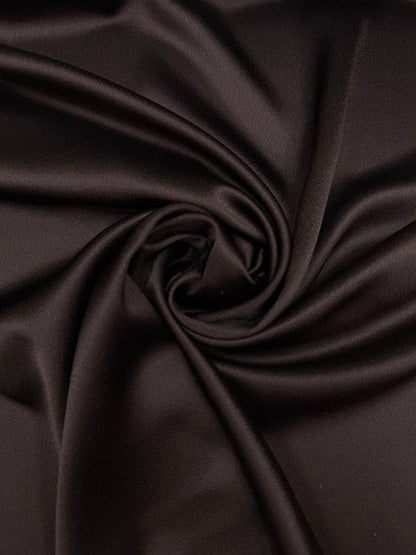 Crepe satijn Cady chocolade bruin