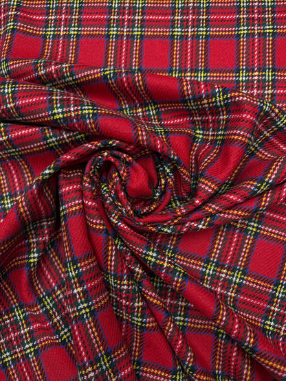 Wollen ruit rood classic