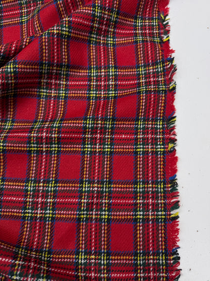 Wollen ruit rood classic