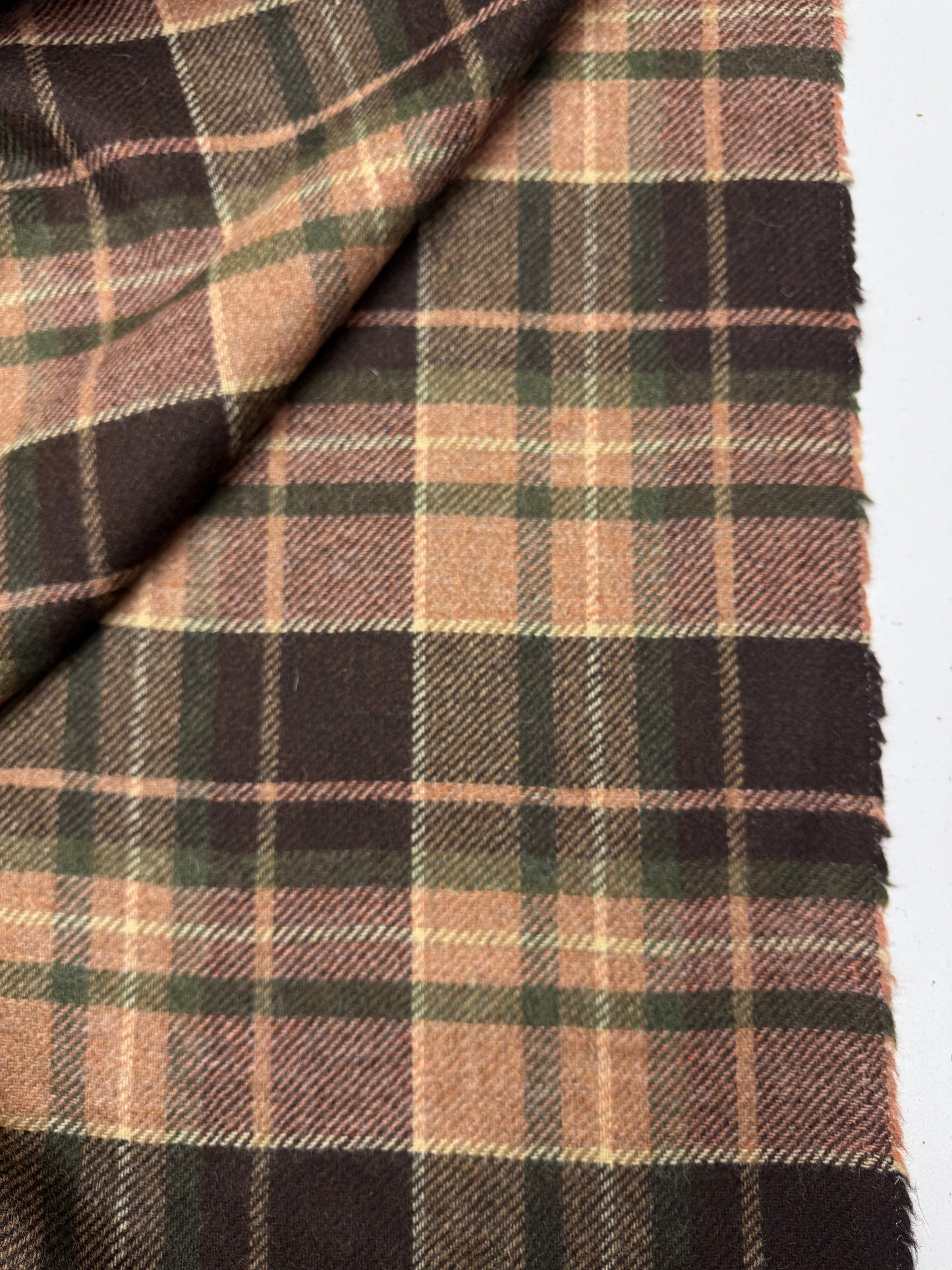 Wollen ruit oker roze groen bruin 1..