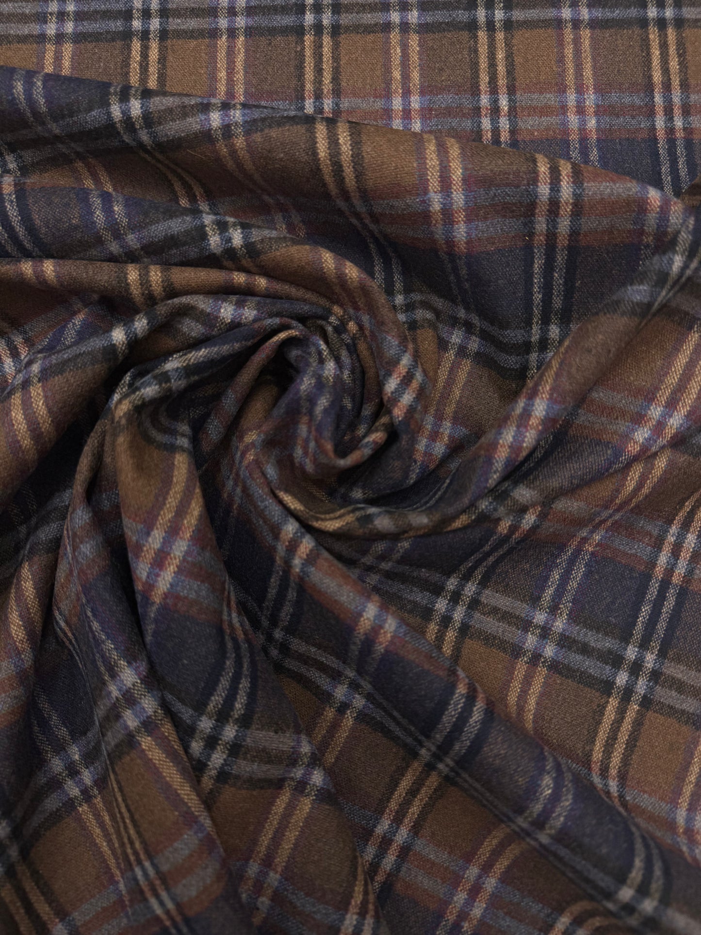 Wollen ruit bruin blauw tinten nr 9