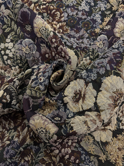 Jacquard floral gobelin mechanical stretch