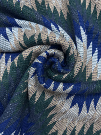 Gebreide jacquard zigzag wolblend