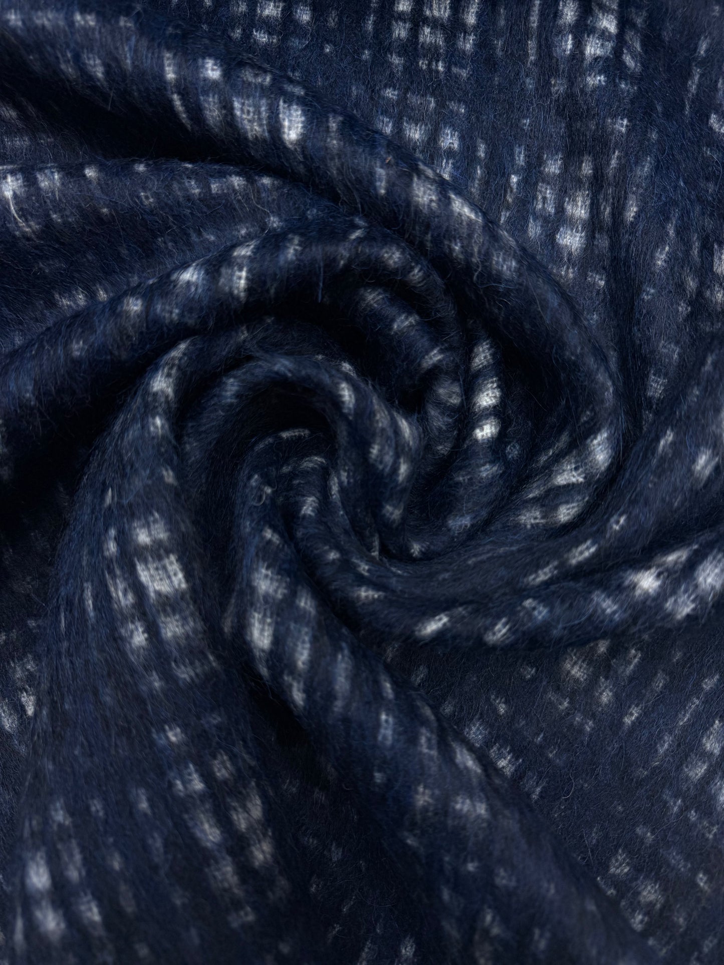 Wol mix furry ruit blauw