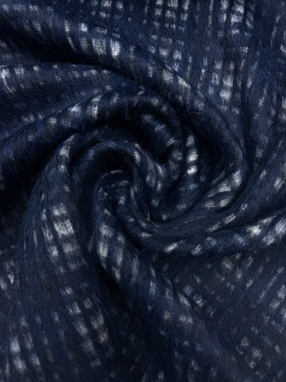 Wol mix furry ruit blauw