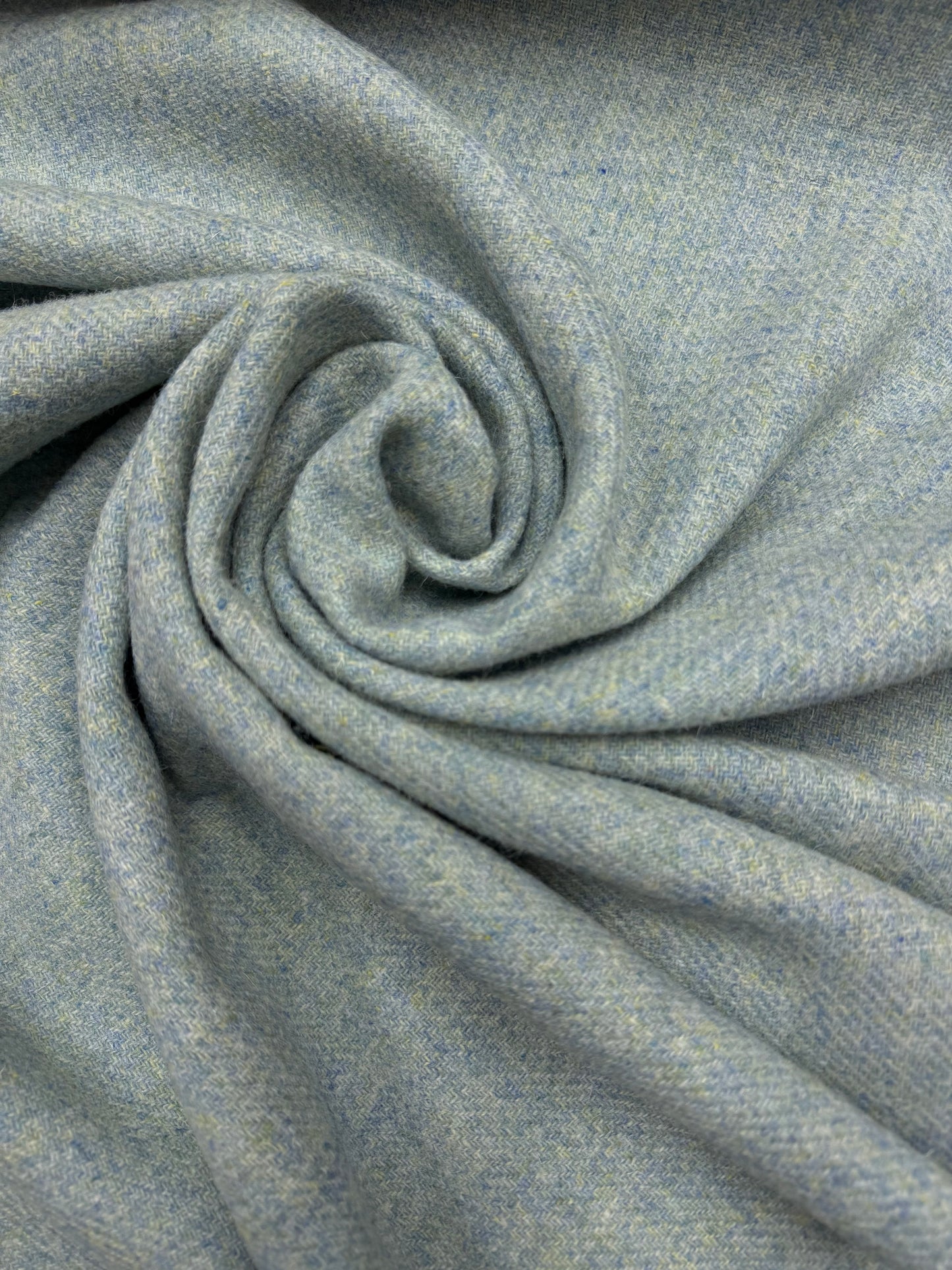 Wol Harris tweed blauw beige.