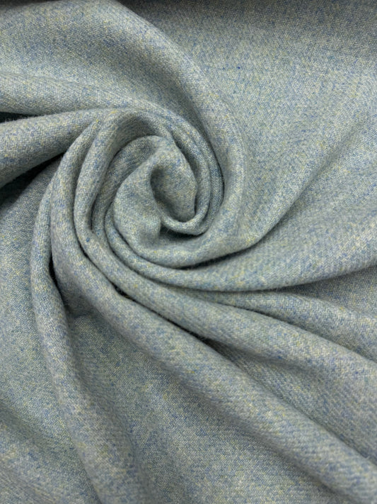 Wol Harris tweed blauw beige.