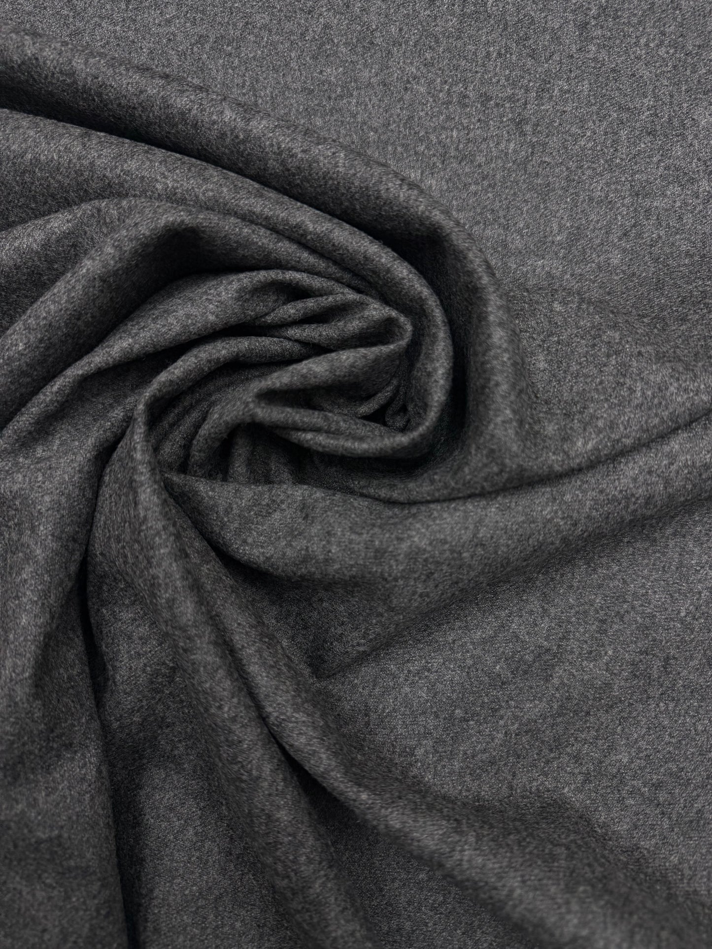 Wol  pantalon dikte flanel antraciet