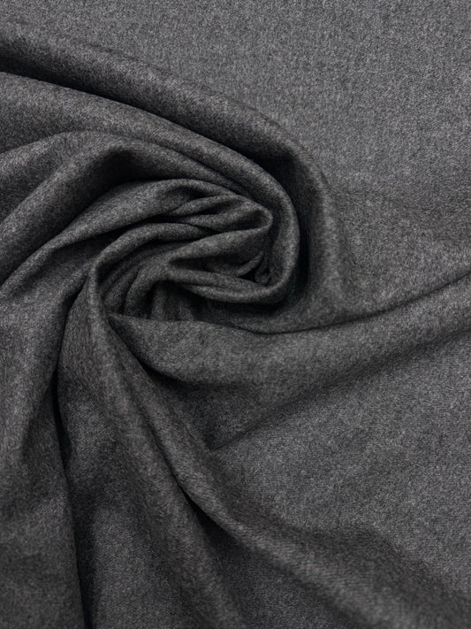 Wol  pantalon dikte flanel antraciet