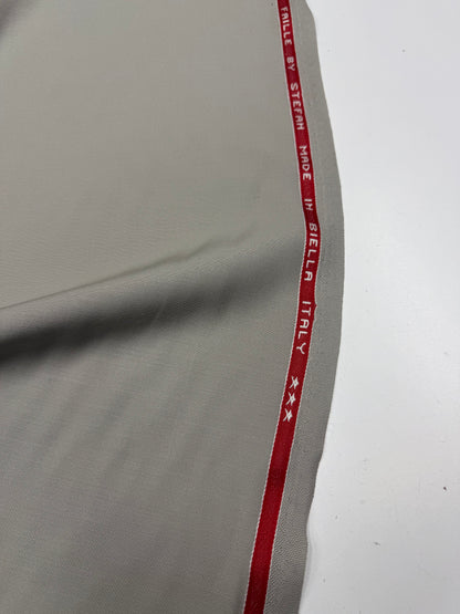 Wol  pantalon dikte keper kiezel grijs