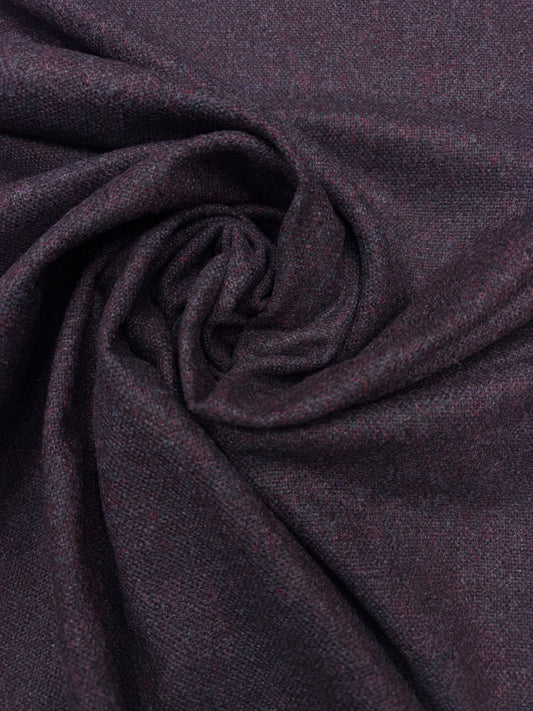 Wol  pantalon dikte gemêleerd paars blauw