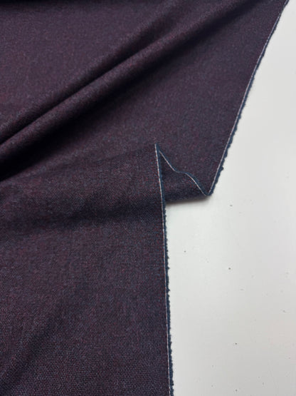 Wol  pantalon dikte gemêleerd paars blauw