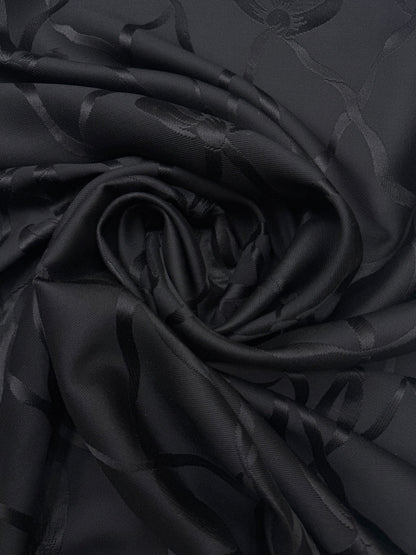 Wol jacquard strikken zwart