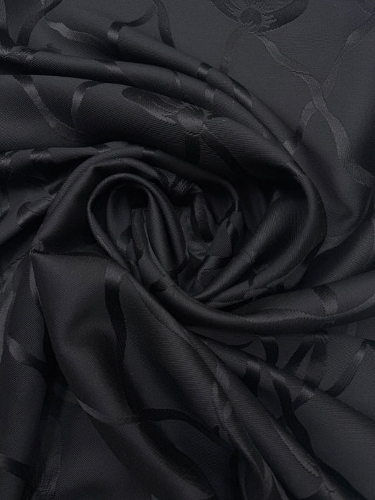 Wol jacquard strikken zwart