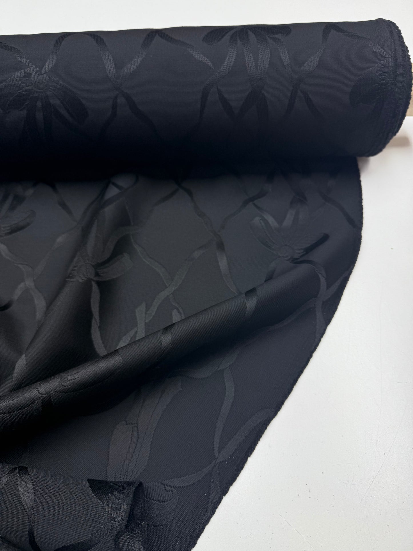 Wol jacquard strikken zwart