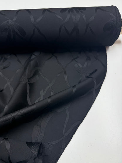 Wol jacquard strikken zwart