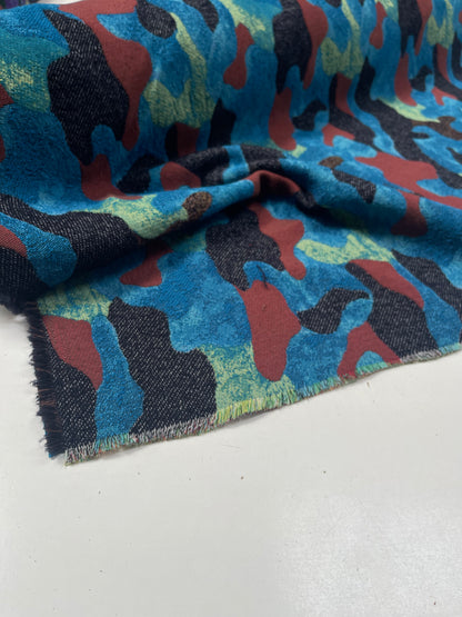 Jaquard camouflage blauw brique