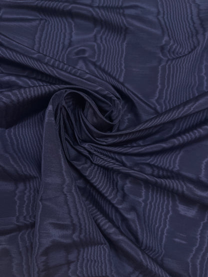 Moiré viscose inkt blue