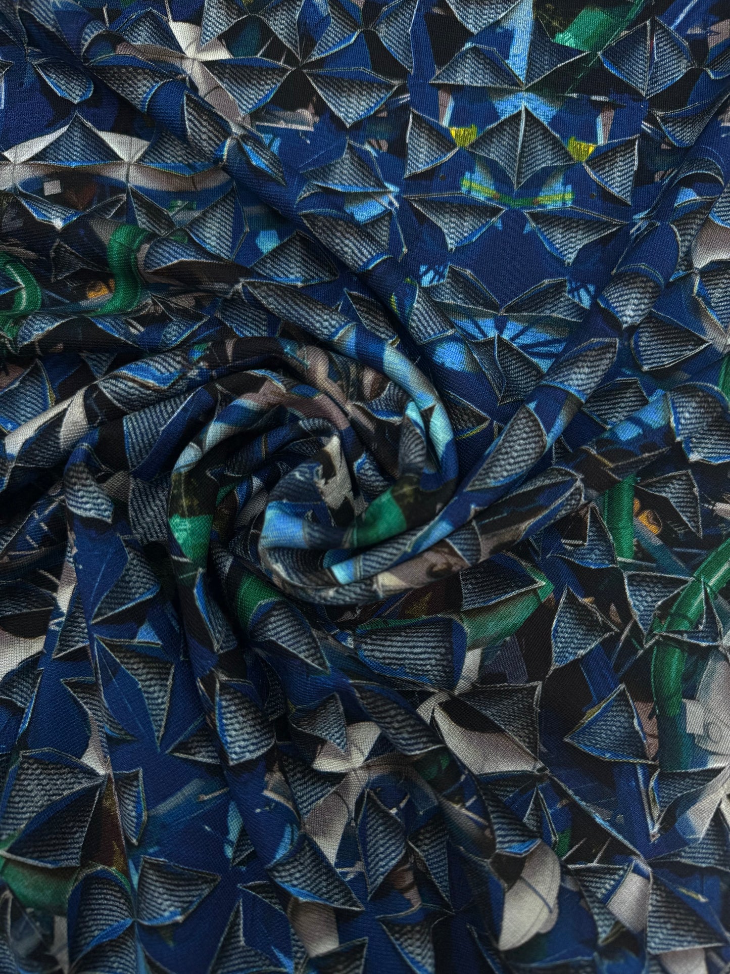 Exclusief dessin punta origami blue denim