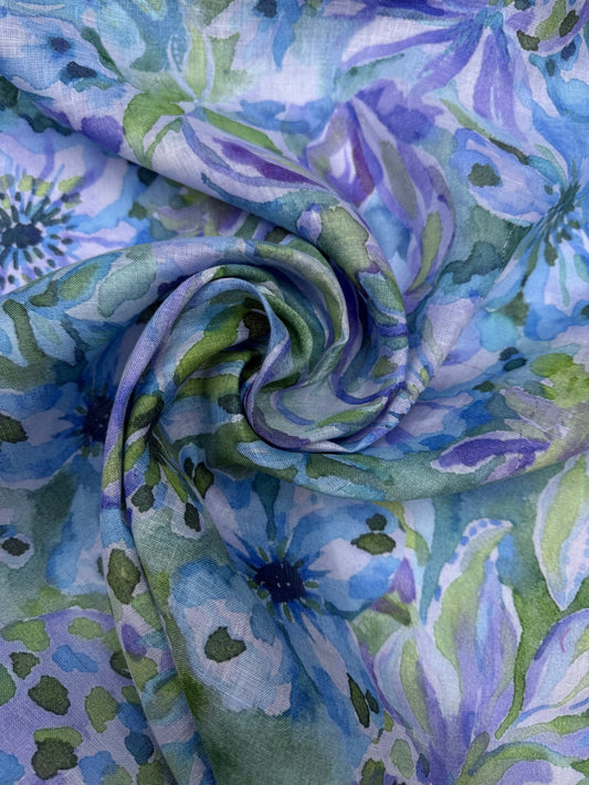 SS2026 Linnen exclusieve print waterverf pastel floral