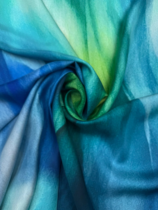 SS2026 zijden twill watery colors panel