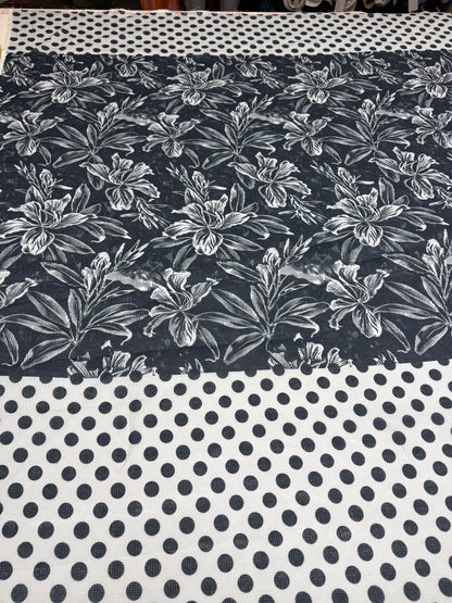SS2026 linnen paneel bloemen en stippen