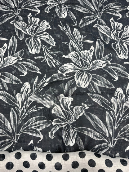SS2026 linnen paneel bloemen en stippen