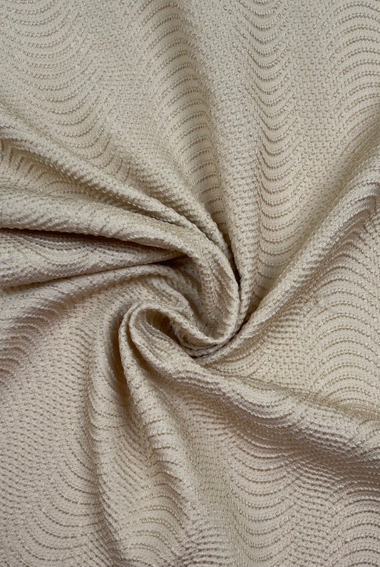 Jaquard wave beige ecru