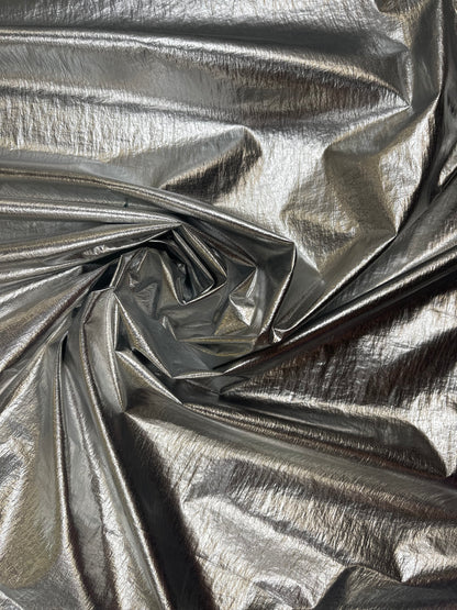 Parachute fabric foil silver