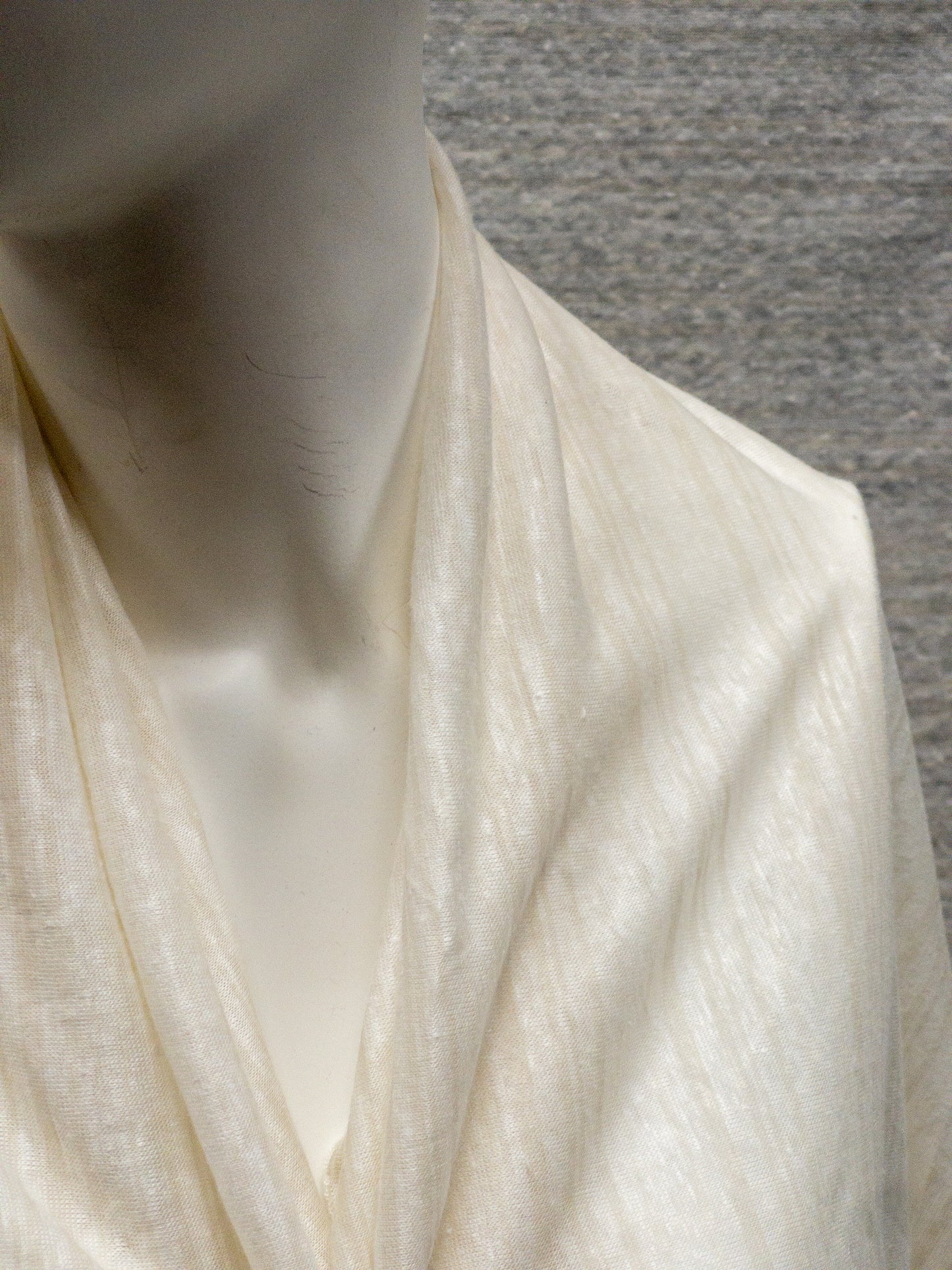 Linen jersey cream white