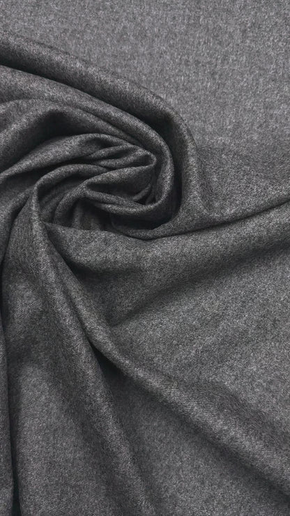 Wol  pantalon dikte flanel antraciet