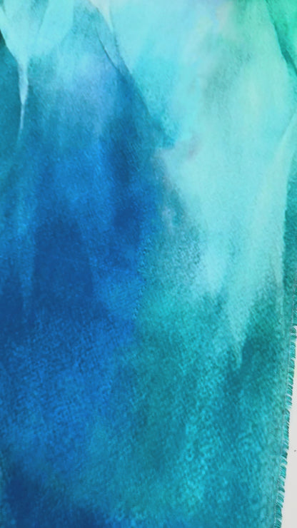 SS2026 zijden twill watery colors panel