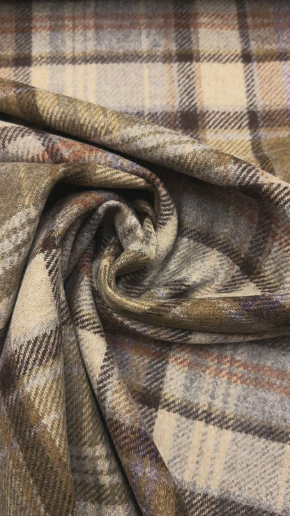 Wollen ruit oker beige bruin paars 4. grijs