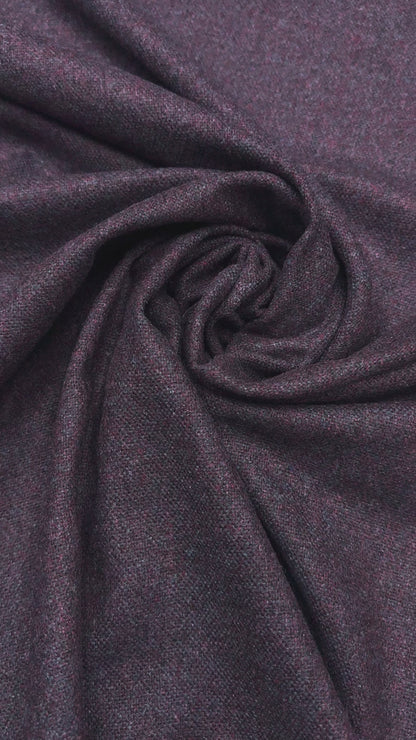 Wol  pantalon dikte gemêleerd paars blauw