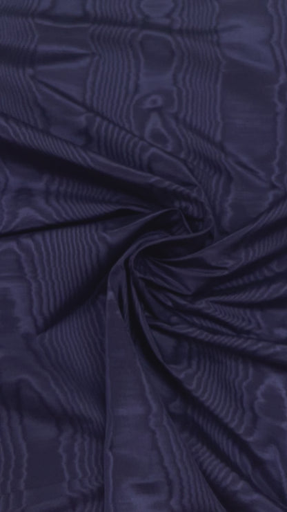 Moiré viscose inkt blue