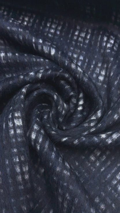 Wol mix furry ruit blauw