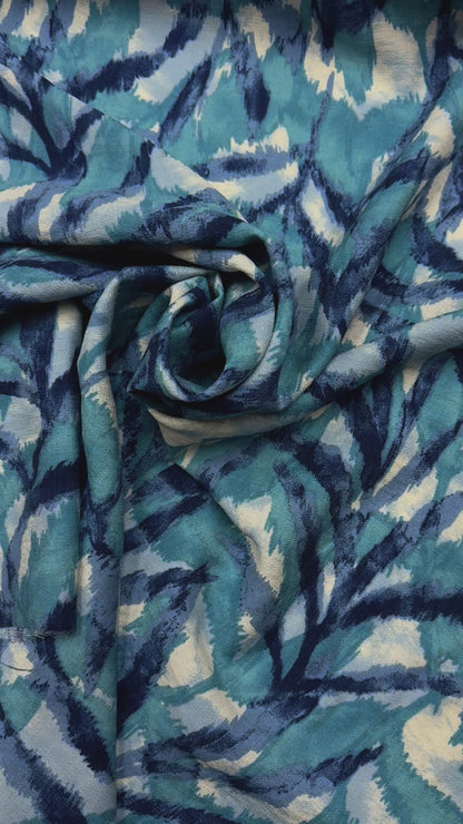 Viscose blend blauw