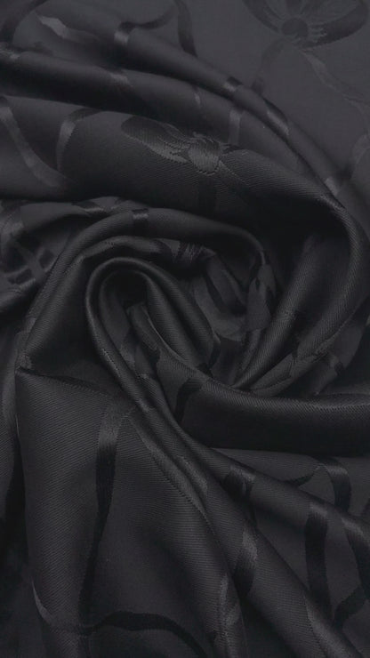 Wol jacquard strikken zwart