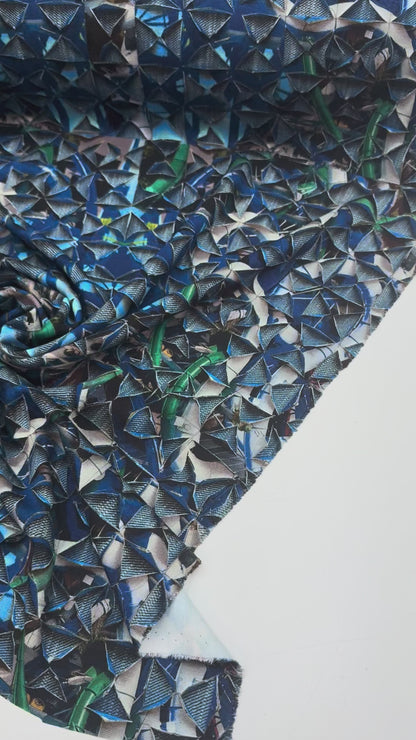 Exclusief dessin punta origami blue denim