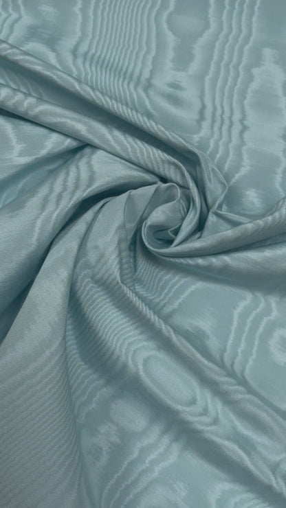 Moiré viscose licht blauw