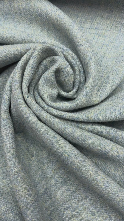 Wol Harris tweed blauw beige.